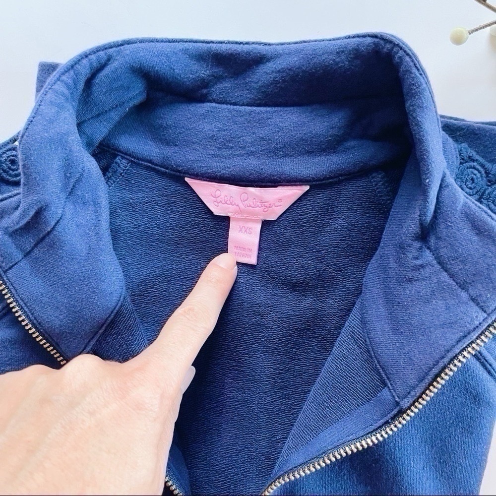 Lilly Pulitzer Skipper Solid Popover Lace Sleeve … - image 7